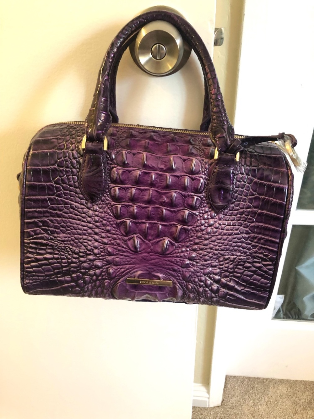 NWT Authentic Brahmin Stacy Ultraviolet (Purple) Ombre Melbourne Handbag - Picture 3 of 7